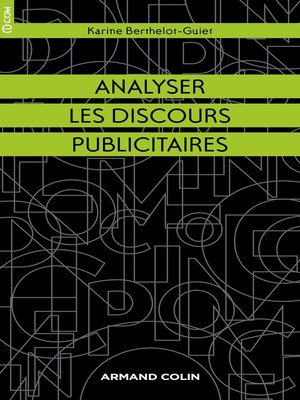 cover image of Analyser les discours publicitaires
